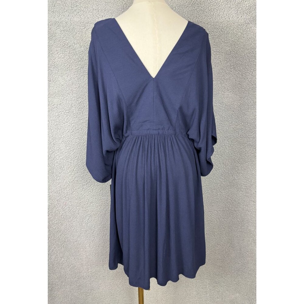 Lauren Ralph Lauren Women's V-Neck Tunic Swim Cover Up Blue Size 1X NWD - Picture 2 of 8